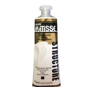 Matisse Structure Professional Artists Acrylic: Matisse Structure Iridescent White - S4 - 75ml