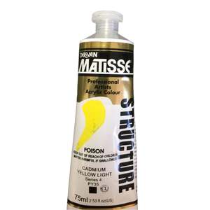 Matisse Structure Professional Artists Acrylic: Matisse Structure Cadmium Yellow Light - S4 - 75ml