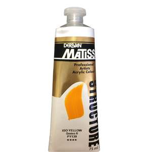 Matisse Structure Professional Artists Acrylic: Matisse Structure Iso Yellow  - Series 6 - 75ml tube
