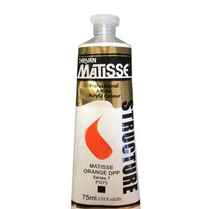Matisse Structure Professional Artists Acrylic: Matisse Structure Matisse Orange DPP - S7 - 75ml