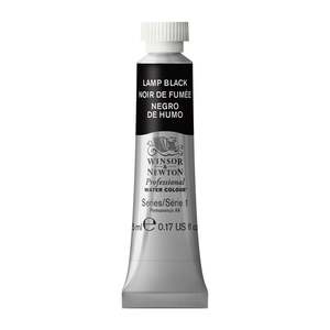 Winsor Newton Professional Watercolour: Winsor & Newton Prof WC Lamp Black - S1