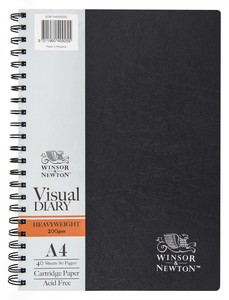 Paper Pads And Blocks: WN Visual Diary wire A4 - 200gsm