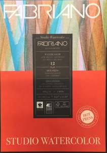 Paper Pads And Blocks: Fabriano Studio Watercolour Pad A4 - HOT PRESS - 300gsm (25% cotton)