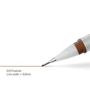 Fineliners: Winsor & Newton Fineliner 0.5 SEPIA