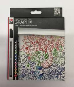 Fineliners: Marabu Fineliners Colour Graphix 12 set