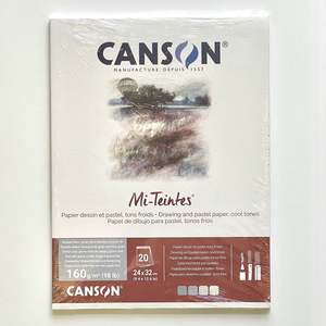 Canson Mi-Teintes Pad 24 x 32cm 160g - 4 COOL tones