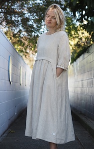 Natural linen dress - Shabby Chic Design