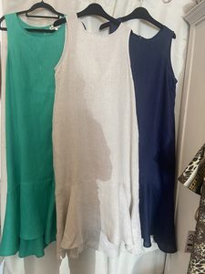 Sleeveless maxi linen dress - Shabby Chic Design