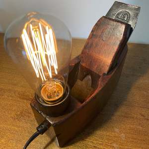 Edison Lamp: Vintage Wood Plane Table Lamp | #109