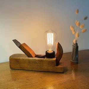 Vintage Wood Plane Table Lamp | #110