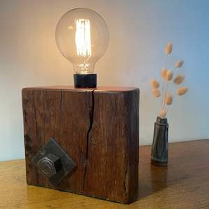 Vintage Wood Table Lamp | Wharf series #135