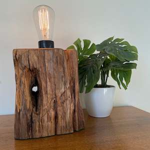 Vintage Wood Table Lamp | Wharf series #133