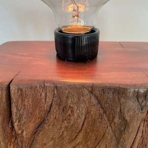 Upcycled Wood Table Lamp | Wharf series #131