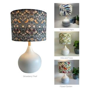Table lamp: White Touch lamp | 4 Lampshade Options | Custom Made