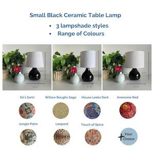 Table lamp: Find Your Perfect Match - Small BLACK Ceramic Table Lamp