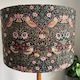 Ready-made LARGE Strawberry Thief Black lampshade