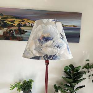 Large Conical Shade with two tone roses BLUE