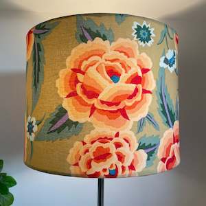 Designer Fabric: Kaffe Fassett House Embroidered Shawl | Fabric Lamp Shade | Handcrafted in NZ
