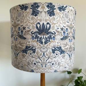Designer Fabric: Morris & Co Strawberry Thief, Vellum Wandle | Fabric lampshade