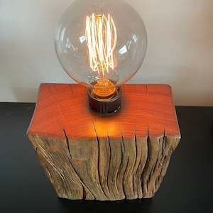 Reclaimed Wood Lamp | Handcrafted | Wharf series #126
