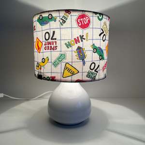 Childrens Lampshades: Childrens Lampshade | Road Rulz Fabric | Handcrafted in NZ