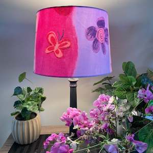 Childrens Lampshades: Pretty in pink print lampshade