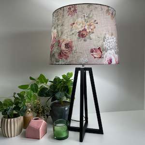 Ready-made LARGE TAPERED Lampshade | Vintage Flowers
