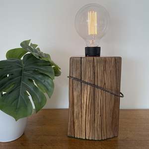 Edison On Wood: Designer Table Lamp | Handcrafted in NZ | Tōtara Post #70