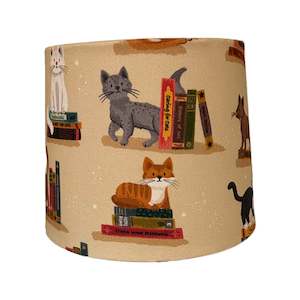 Lampshades 1: Library Cats Lampshade | Handcrafted
