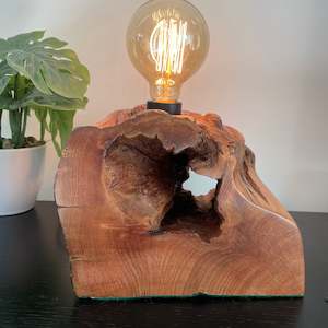 Edison On Wood: Inspirational Tōtara Wood Table Lamp | Handcrafted | #159