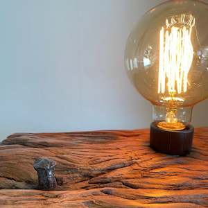 Edison On Wood: Unique Wood Lamp | Wharf series #167