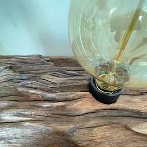 Edison On Wood: Handcrafted Wood Table Lamp | #162