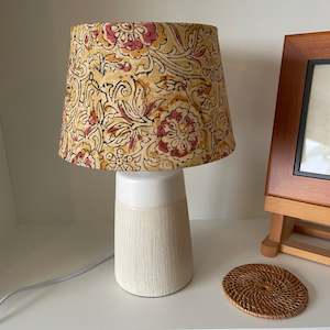 Mustard Block Print | Choose Your Lampshade Size
