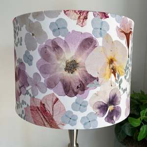 Lampshades 1: Pressed Flowers | Fabric Lampshade NZ