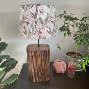 Eucalyptus on Pink | Fabric Lampshade NZ