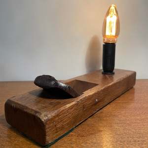 Edison On Wood: Rare Japanese Table Lamp | #137