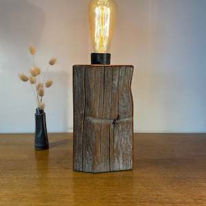 Edison On Wood: Upcycled Ambiance| Handcrafted Tōtara Lamp #171