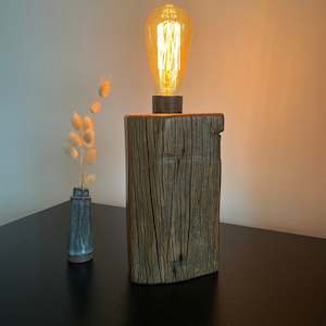 Edison On Wood: Heritage Wood Table Lamp | Handcrafted #168