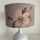 Ready-made Medium Barrel lampshade | Silver Blue Magnolias