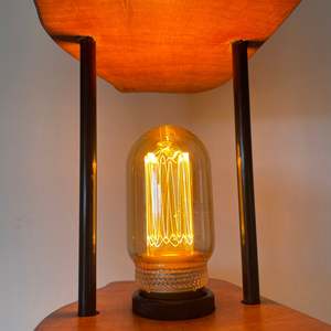 Edison On Wood: Split Level Tōtara Table Lamp #187