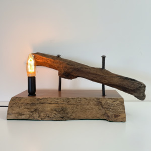 Edison On Wood: Day's End | Handcrafted Table Lamp