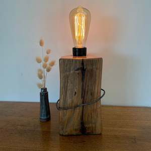 Edison On Wood: Rustic Elegance| Heritage Tōtara Lamp #66