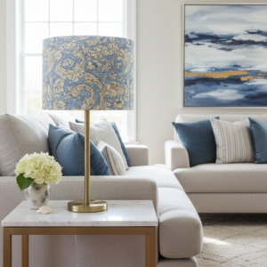 William Morris Bachelors Button Blue Lampshade | Handcrafted in NZ