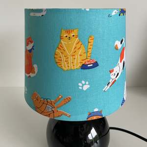 Ready-made SMALL Feline Fun lampshade