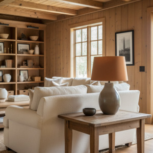 Plain Colours: Linen Lampshades - Toffee