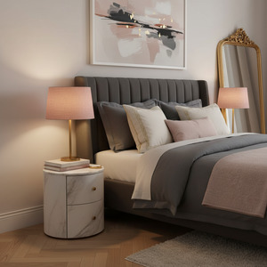 Linen Lampshades - Dusky Pink