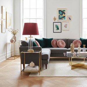 Plain Colours: Linen Lampshades - Maroon