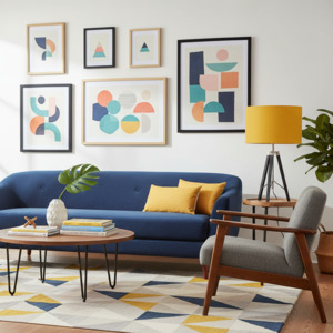 Plain Colours: Linen Lampshades - Mustard