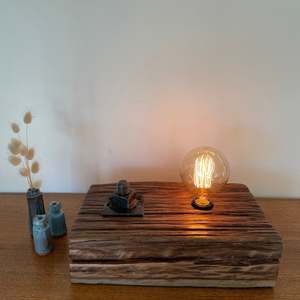 Sold Collection: Large Wood Table Lamp | Eastbourne Wharf #196