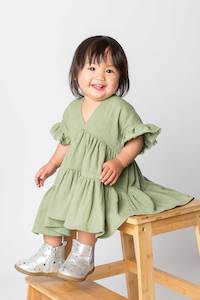 Dresses: Cotton Muslin Ruffle Dress – Sweet Pea